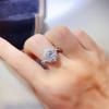 2 Carat D Color Oval Moissanite Egg-Shaped North Star Ring for Women - Wedding & Proposal Diamond Ring
