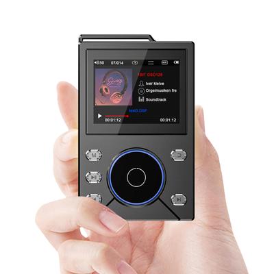 HiFi MP3 Player 2.4 Inch LCD Screen High Res Audio Walkman USB-C Charging Walkman Audio Player for Travel Commute Office