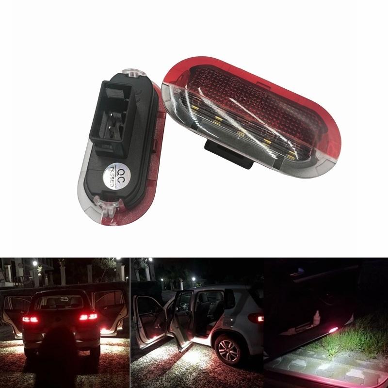 2x Car Door Light Interior Door Courtesy Warning Lamp For Seat Leon Toledo Alhambra Skoda Octavia VW Beetle Golf Jetta 1J0947413
