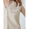 ELLE Women's V-Neck Polka Dot Vest