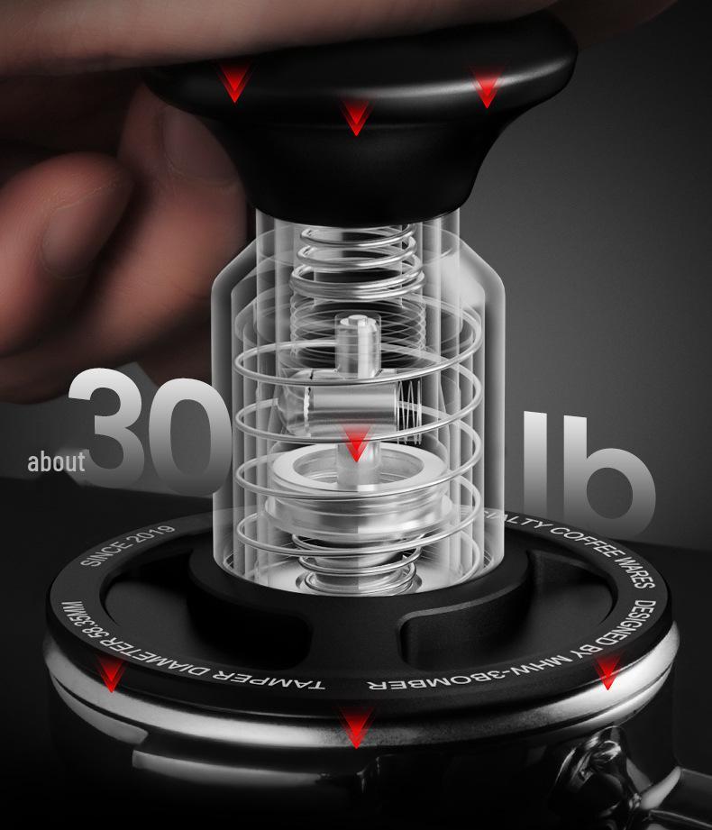 Bomber MHW Knight Impact Coffee Tamper with Click Sound - Universal 58mm