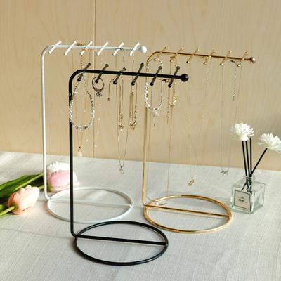 Jewelry Stand Display Necklace Stand Metal Plated Desktop Jewelry Storage Tower for Hanging Pendants Earrings Bracelet Rin