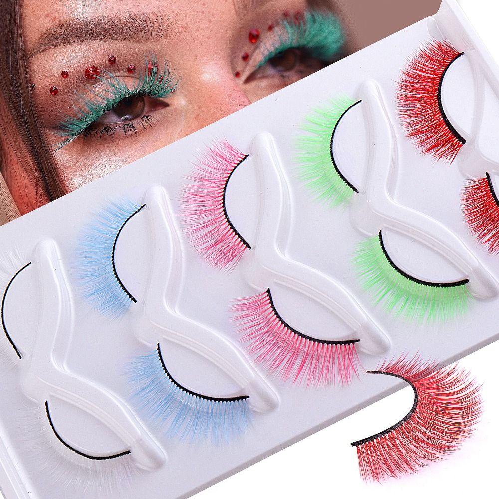 

Тонкие цветные ресницы из искусственной норки на Хэллоуин для рождественской вечеринки