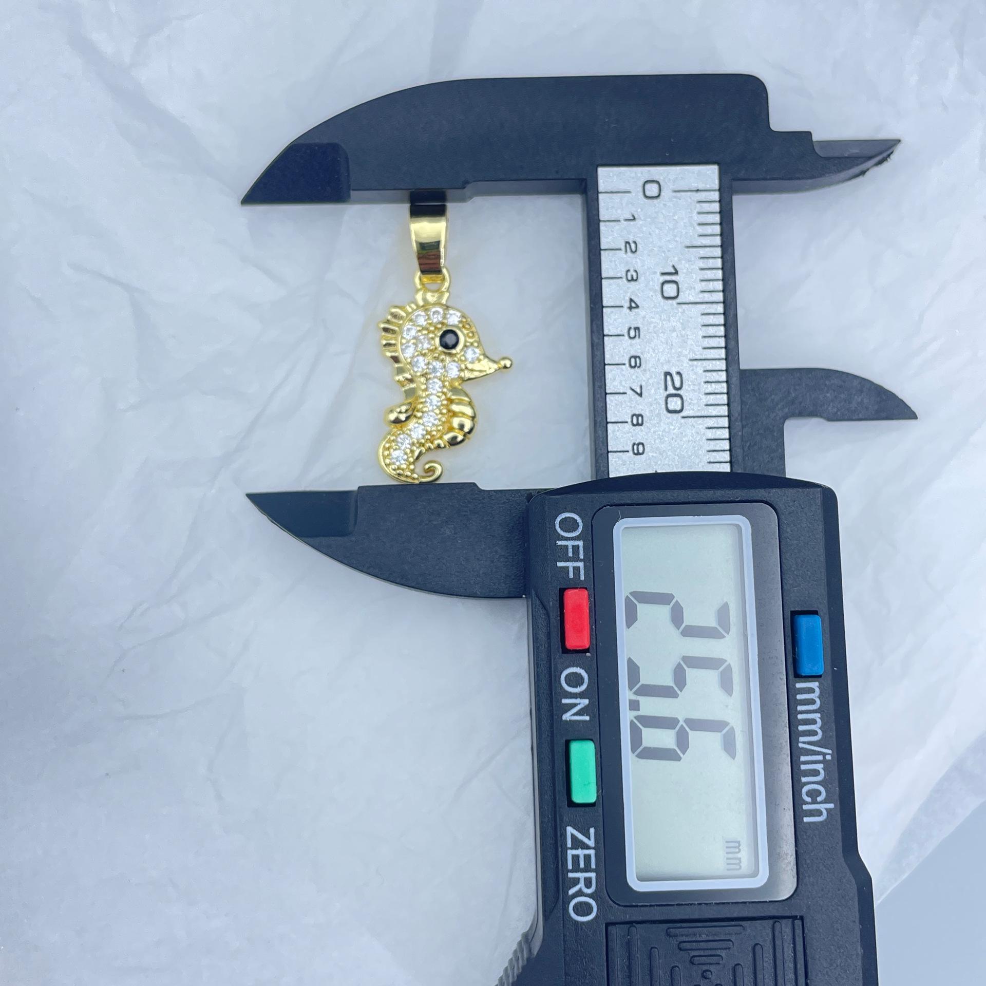 

Ожерелье с подвеской в виде морского конька с бриллиантами, позолоченное 18 карат, для женщин 18K Gold Plated