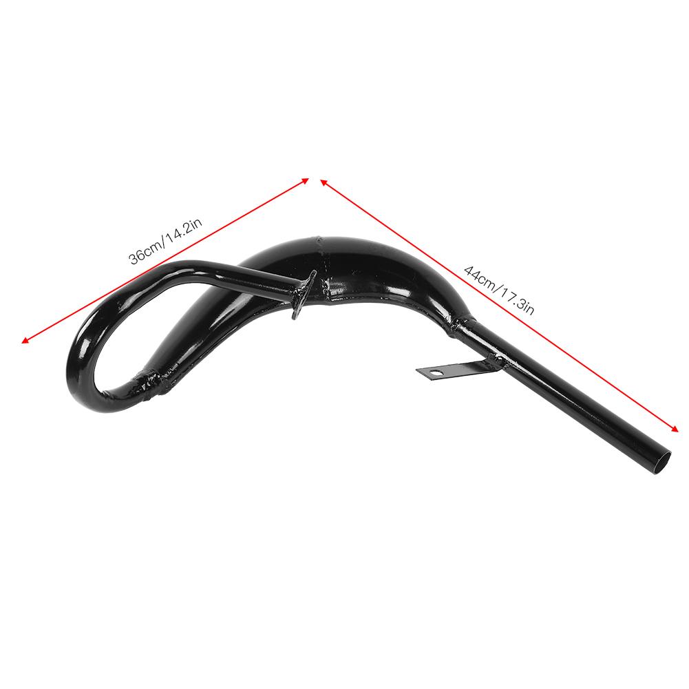 Stainless Steel Muffler Exhaust Pipe A essory for 50 60 80 Two-stroke Engine(black )