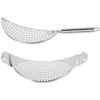 2Pcs Stainless Steel Pot Strainer Heat Resistant Veggies Drainer Multifunctional Food Strainer with Handle Kitchen Gadget
