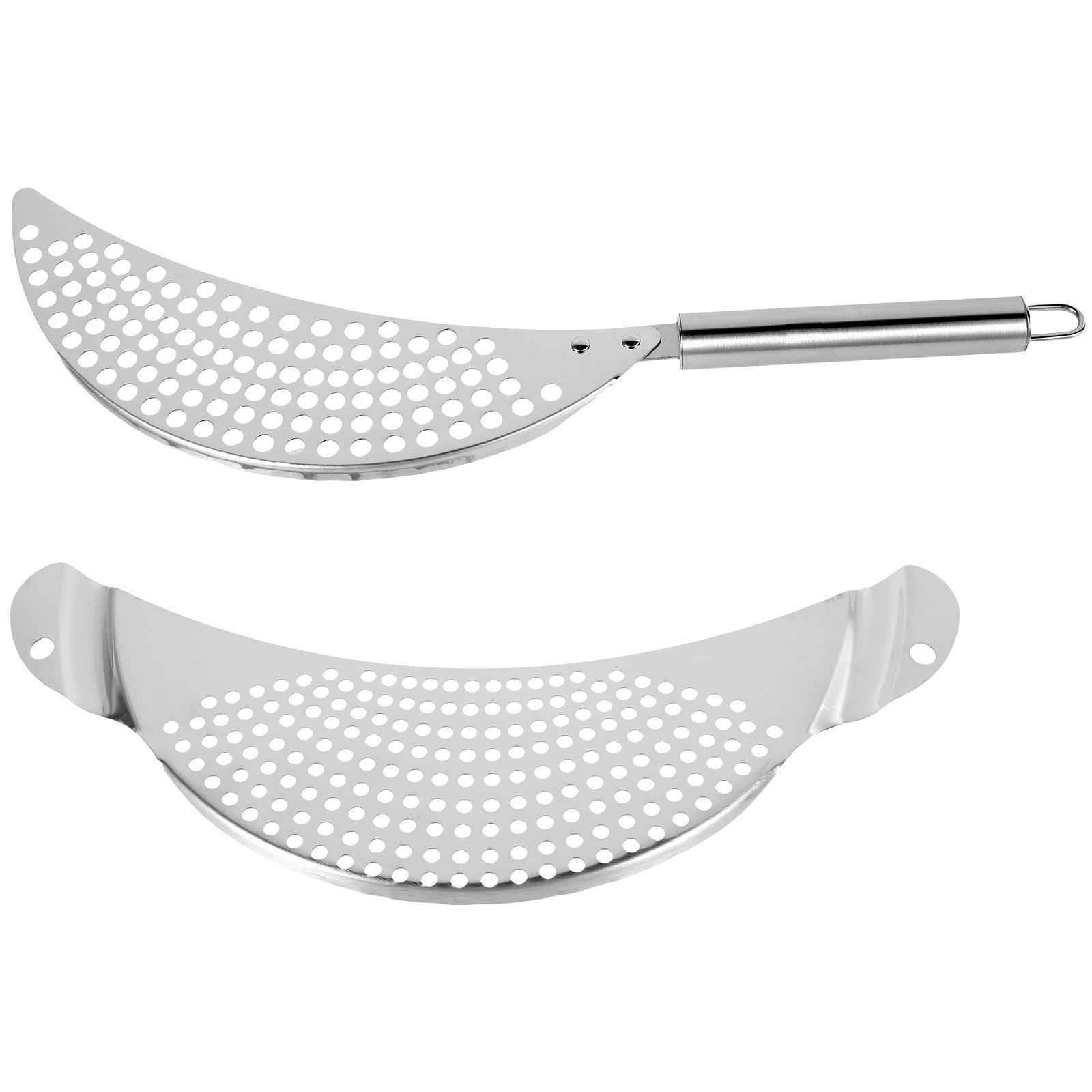 

2 шт. сито из нержавеющей стали для кастрюли, термостойкое сито для овощей, многофункциональное сито для еды с ручкой, кухонный гаджет 2 sets