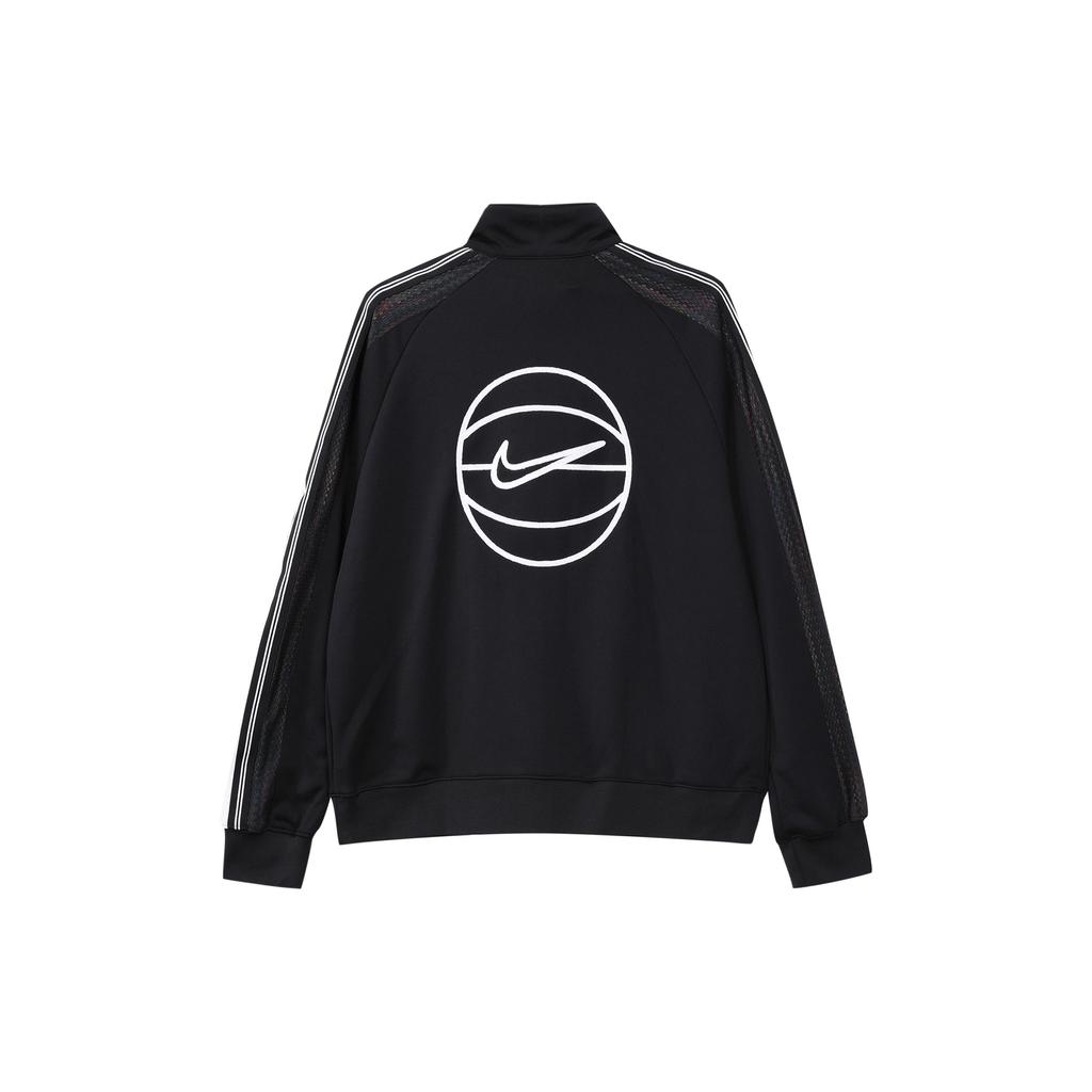 Nike Striped Full Zip Stand Collar Jacket Men Jackets Black FB7037-010