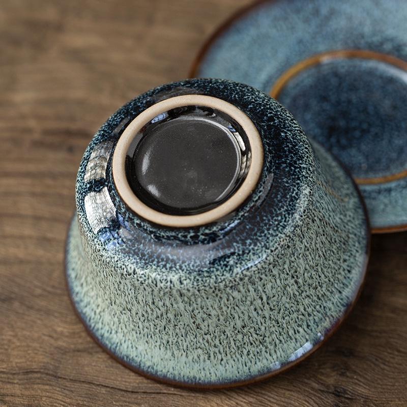 160ml Ceramic Gaiwan Kiln Change Handheld Tea Bowl Japanese Style Sancai Gaiwan