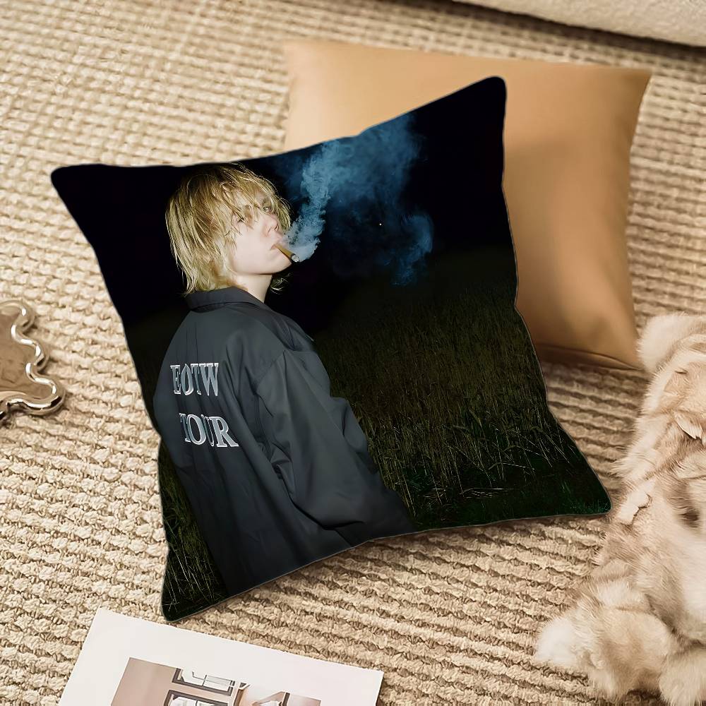 Singer JJustin BBieber Pillow Case Antidustmite Pillowcase Invisible zipper silky plush Sofa