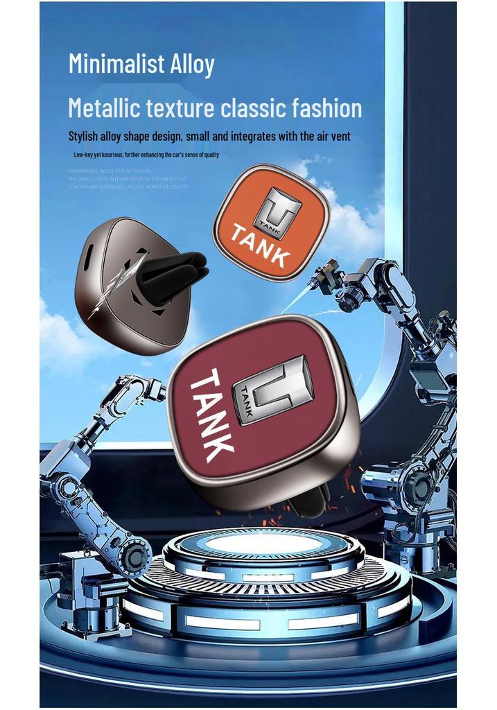 Tank 300/500 Car Air Vent Freshener: Men's Long-Lasting Light Fragrance for Interior Use.