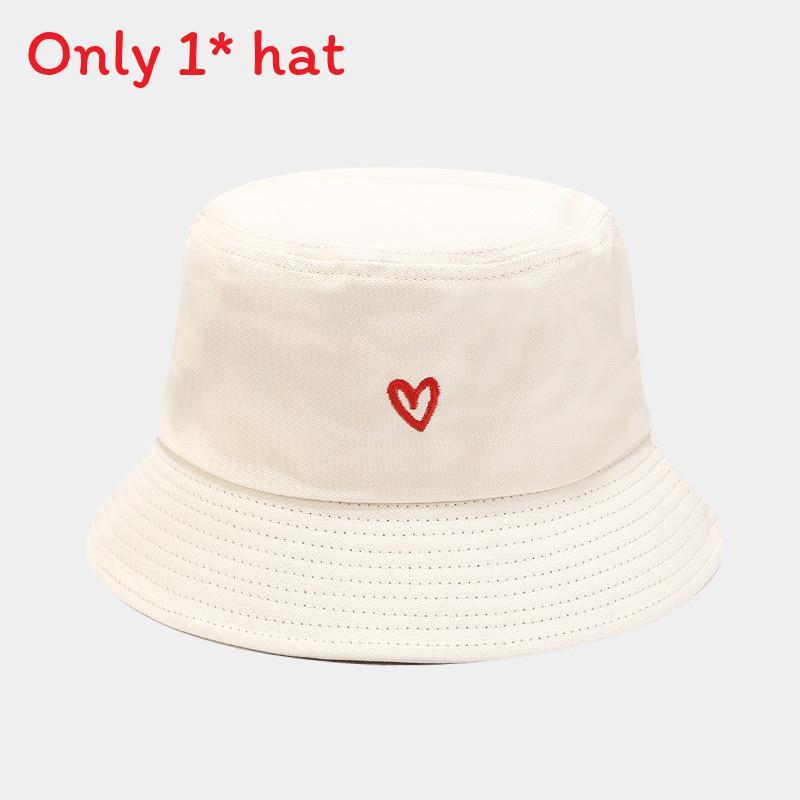 Summer Sun Protection Cotton Embroidered Bucket Hat For Women Casual Outdoor Fashion