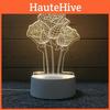 Cute 3d Rose Pig Diamond Ring Night Light Usb Power Acrylic Lamp For Birthday Gift