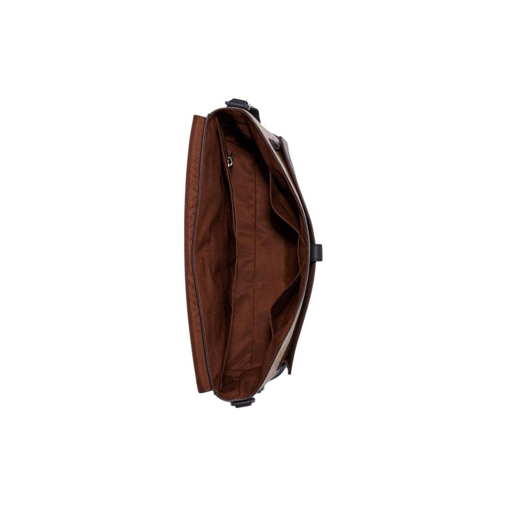 Coach Hudson 34 Classic Monogram Adjustable Shoulder Strap Coated Canvas And Natural Pebble Leather Crossbody Bag Large Men Crossbody Bag C6079-QBT5K