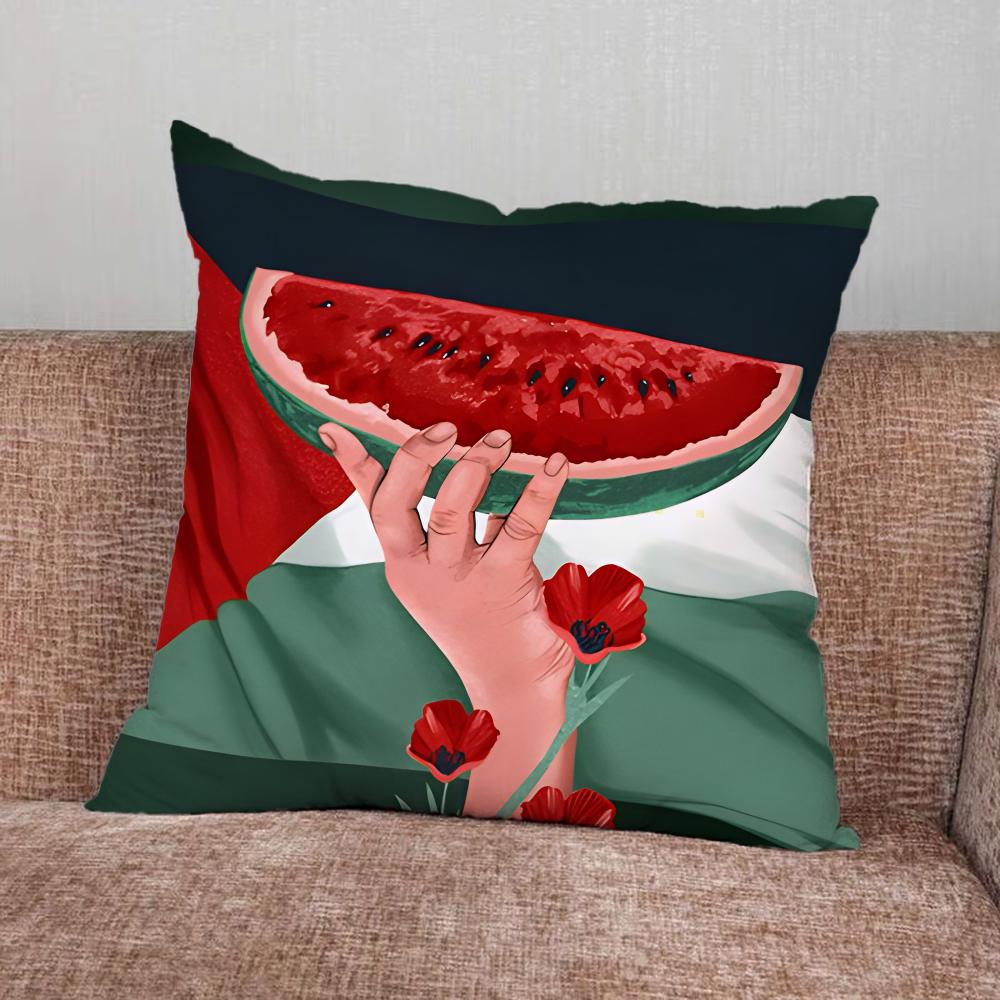 ART-P-Palestine-es-F-Flag MAP Pillow Case For Home Bedroom Car Office Decoration Living Room Sofa Cushion Cover Suitable