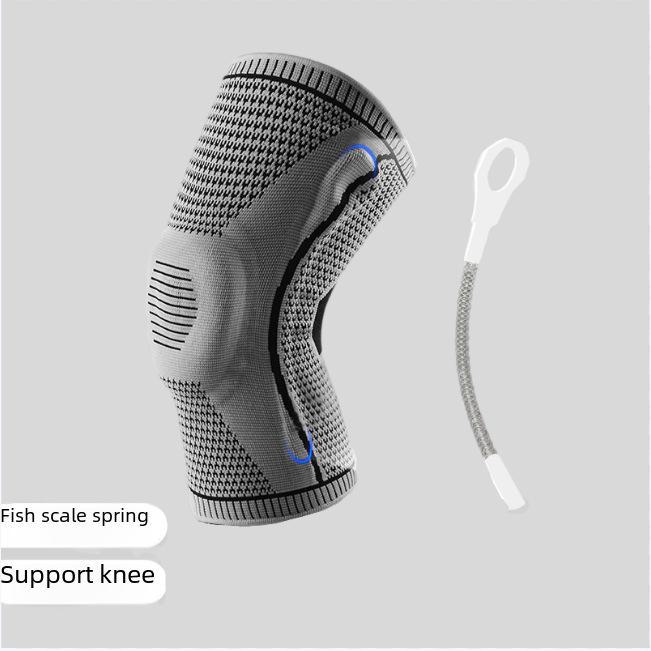 Men's Sports Nylon Silicone Knee Pad for Summer Fitness & Basketball