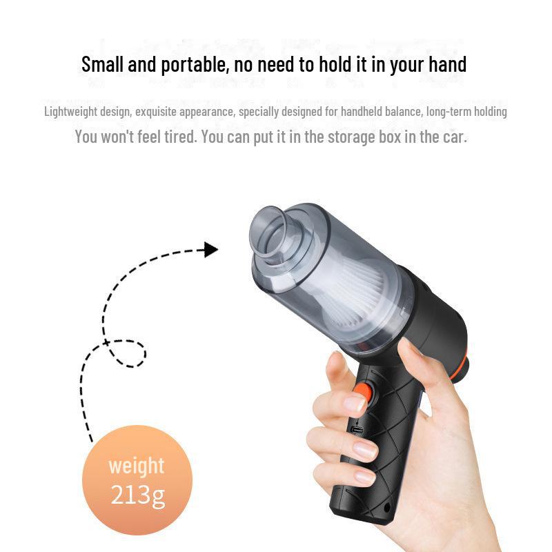 Rechargeable 2-in-1 Handheld Vacuum Cleaner for Car & Motorcycle with Powerful Suction