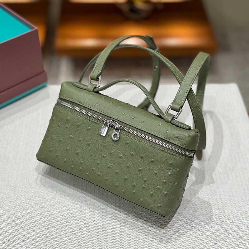 LP19 Fashionable Versatile 2025 New Genuine Ostrich Leather Crossbody Bag - Gigi Style Handbag