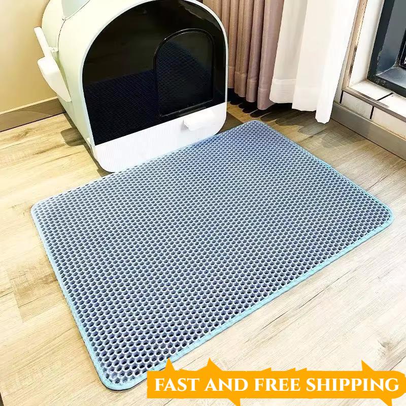 Cat Litter Mat Pet Toilet Non Slip Pet Litter Box Filter Mat Double Layer Wear Resistant Waterproof Cat Litter Mat Pet Supplies