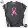 Comfort Colors® Pink Ribbon Shirt, Breast Cancer Awareness Tee, Support Squad Tshirt, Survivor Gift, Womens Graphic Tee, October T-Shirt
