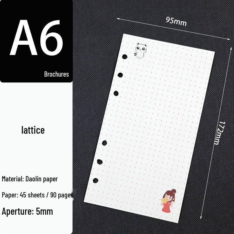 A6 Loose-Leaf Binder Refill: 6-Hole Planner & Budget Notebook Sheets