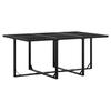 VidaXL Ensemble à manger de jardin 7 pcs avec coussins noir textilène, ensemble à manger d'extérieur, meuble à manger de 3295074