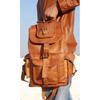 Men's Laptop Brown Travel Vintage Leather Bag Genuine Backpack Rucksack 16'' New