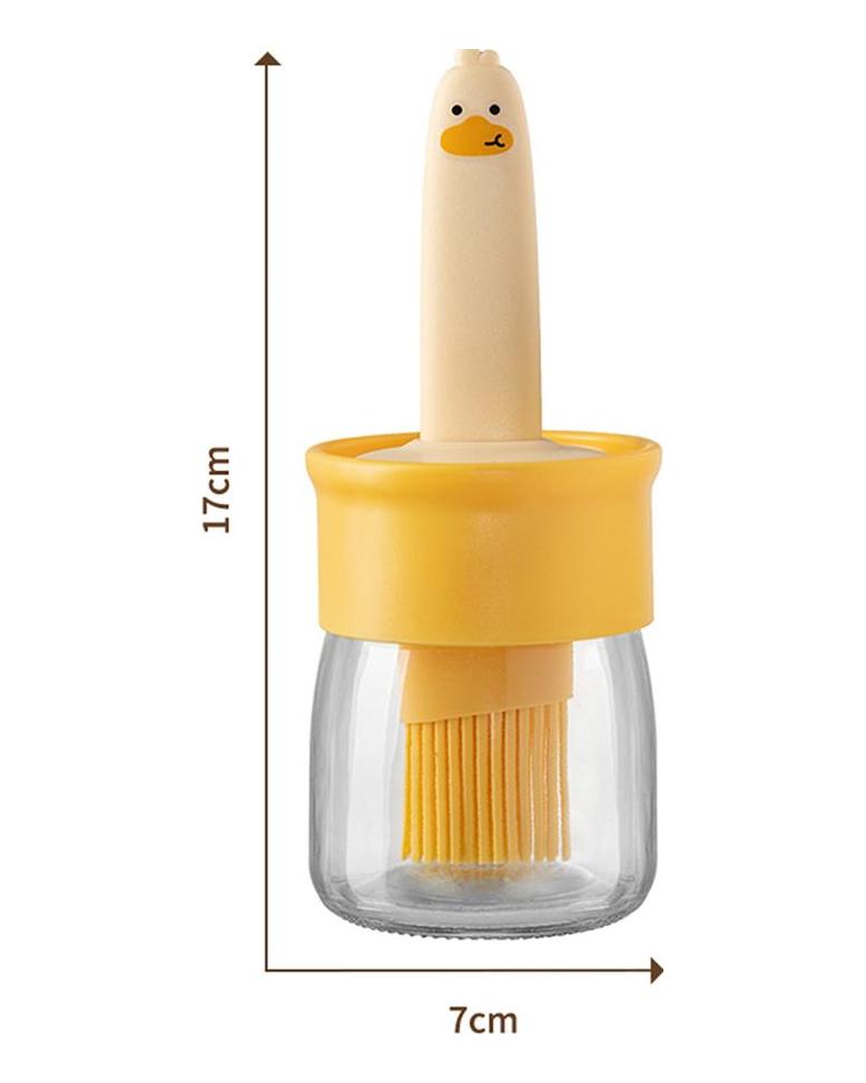 Silikongrill Silikongrillöl Küche Hochtemperaturbeständig Integrierte Gewürzflasche Pfannkuchenölpinsel Grill