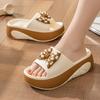 Women Bow Slippers EVA Soft Sole Summer Casual Women Platform Sandals Non-Slip Beach Slippers