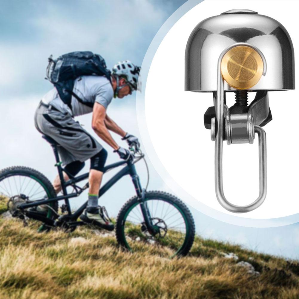 Bicycle Bell,Stainless Steel Loud-Handlebar Alarm Bike Rings Bell,Universal Fit Bike Sport Alarm Bell,For Road MTBs Fixed Geared