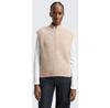 Women's Tom Tailor Knitted Vest with a Stand-up Collar Regular Fit (1049483) Beige/white