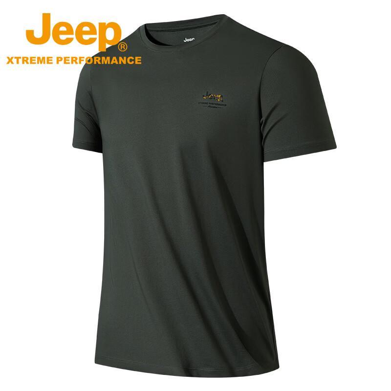 Jeep Men's Quick-Dry Round Neck T-Shirt