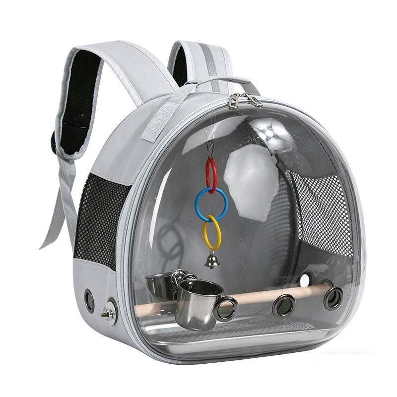 Transparent Bird Backpack Bird Carrier Travel Bag for Birds ParrotS Small Pet Acrylic Portable Bird Cage Outdoor Travel Hiking