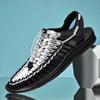 Summer Comfortable Mens Textile Knitting Upper Eva Footbed Dress Beach Water Shoes, Updatest Newest Fashionable  Japanese
