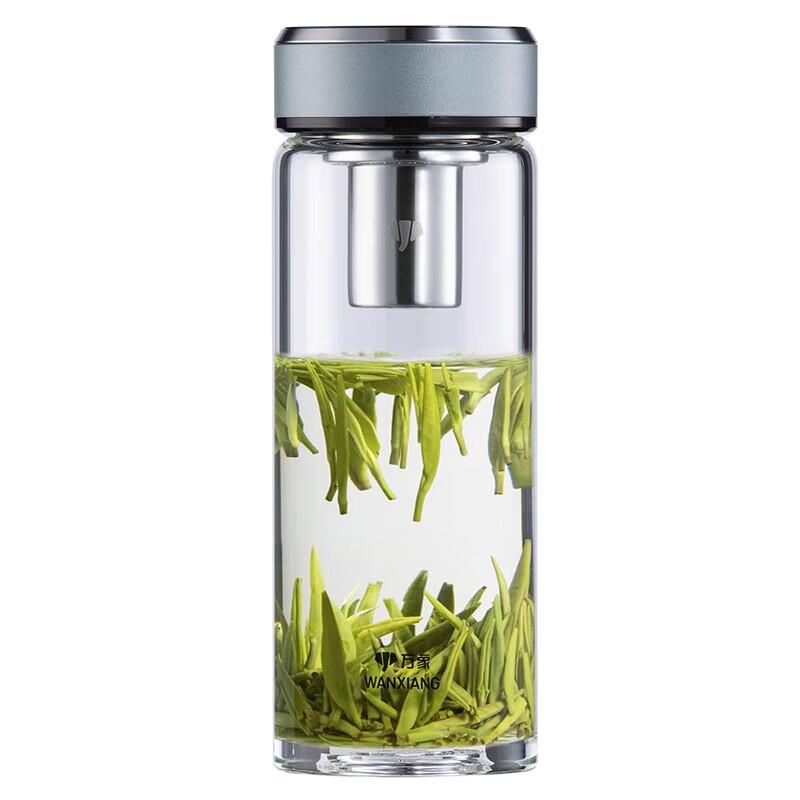 WANXIANG Portable High Borosilicate Glass Water Bottle