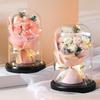 Preserved Rose Bouquet In Glass Dome