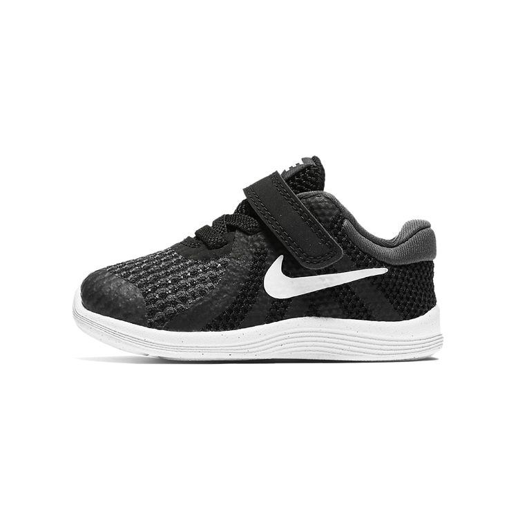Nike Revolution 4 Velcro Sports Breathable Shock Absorption Low Top Running Shoes Baby Sneakers Black 943304-006