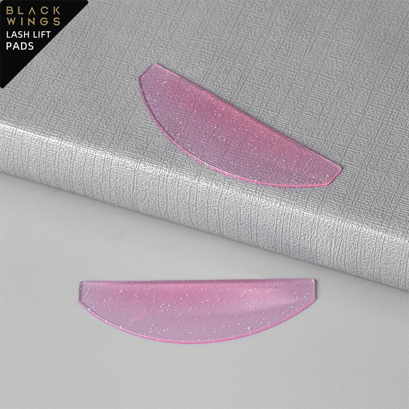 BLACKWINGS 1 Pair Eyelash Perm Silicone Pads, Curling Pads for Lash Lift, with Size Guide Chart, Hypoallergenic Reusable Accessories