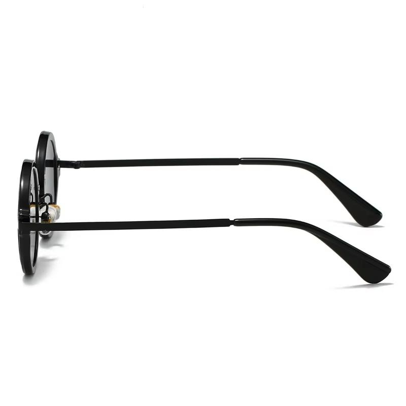 Uv400 Glasses Vintage Retro Sunglasses Round Frame Glasses Rock Rocker Eyewear For Outdoor Travel Driving Fishing