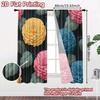 Flat Printing Curtains Without Rod Floral Peonies Dark Background Fashionable Curtainments During Curtain Set Of 2 Modern Made Polyester Washable