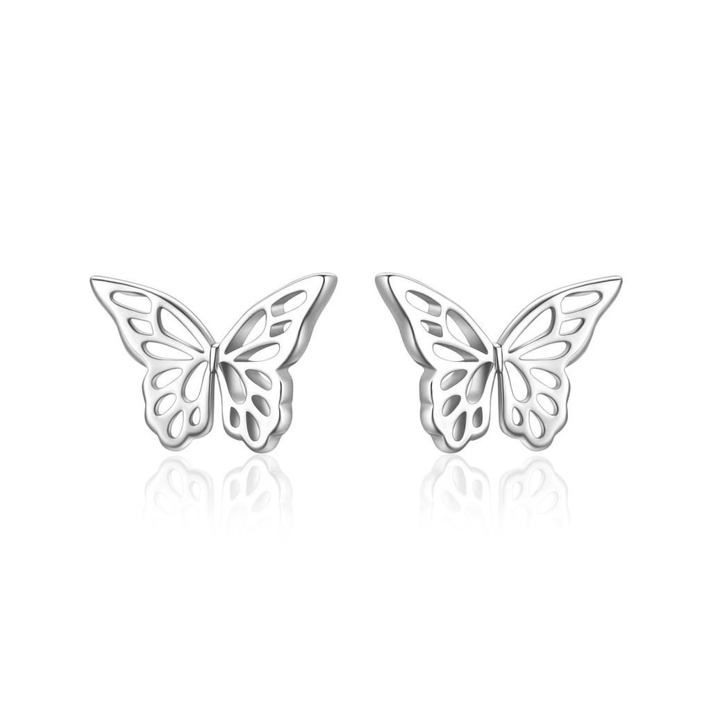 925 Sterling Silber Schmetterling Ohrstecker