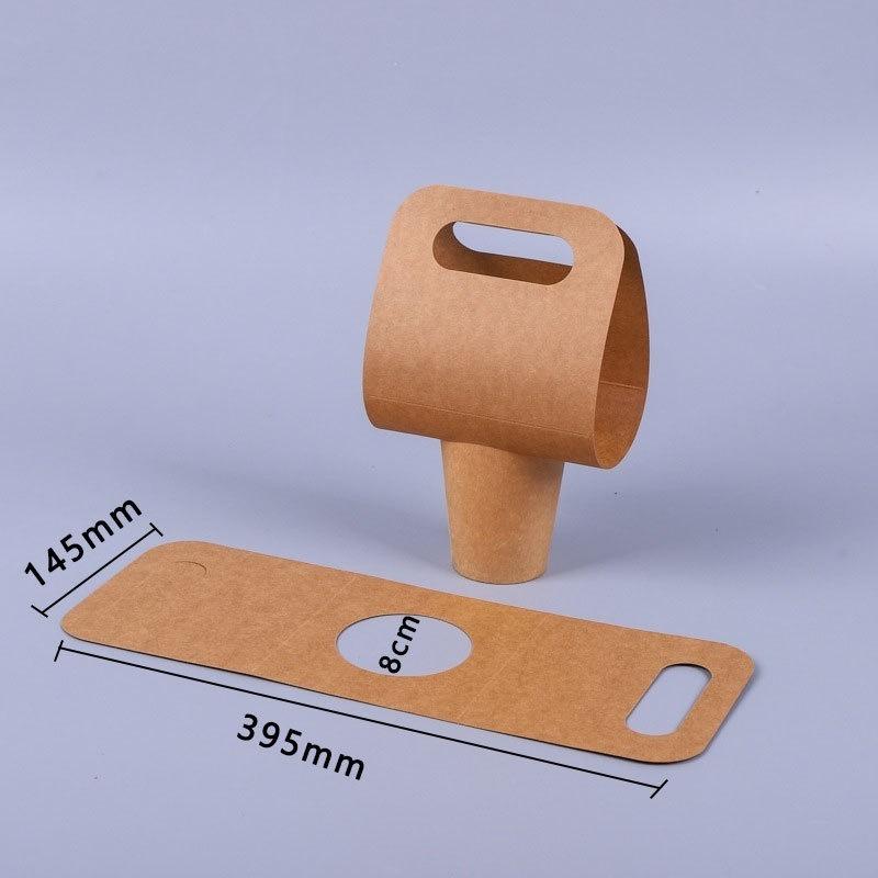 Double-Cup Carrier Bag with Handle for Coffee, Milk Tea & Beverages — Disposable Cup Holder