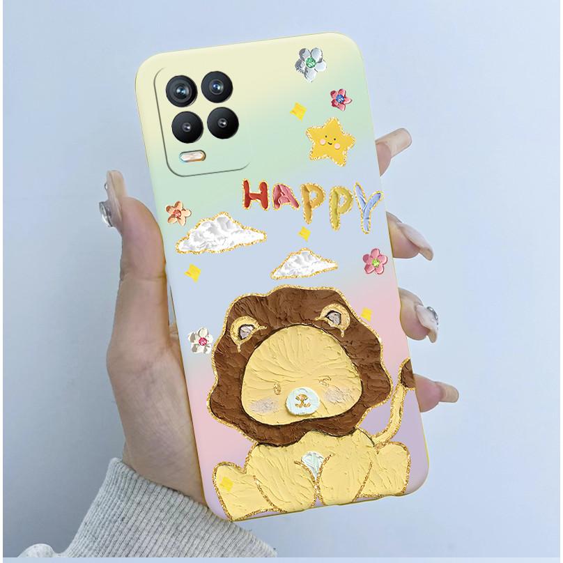 For Realme 8 Pro Case RMX3085 Soft TPU Silicone Cover Cute Cartoon Panda Phone Case For Oppo Realme8 4G 5G RMX3081 RMX3241 Funda