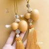 Wooden Five Emperors Coin Car Ornament: Real Natural Gourd Pendant for Doors & Bedrooms