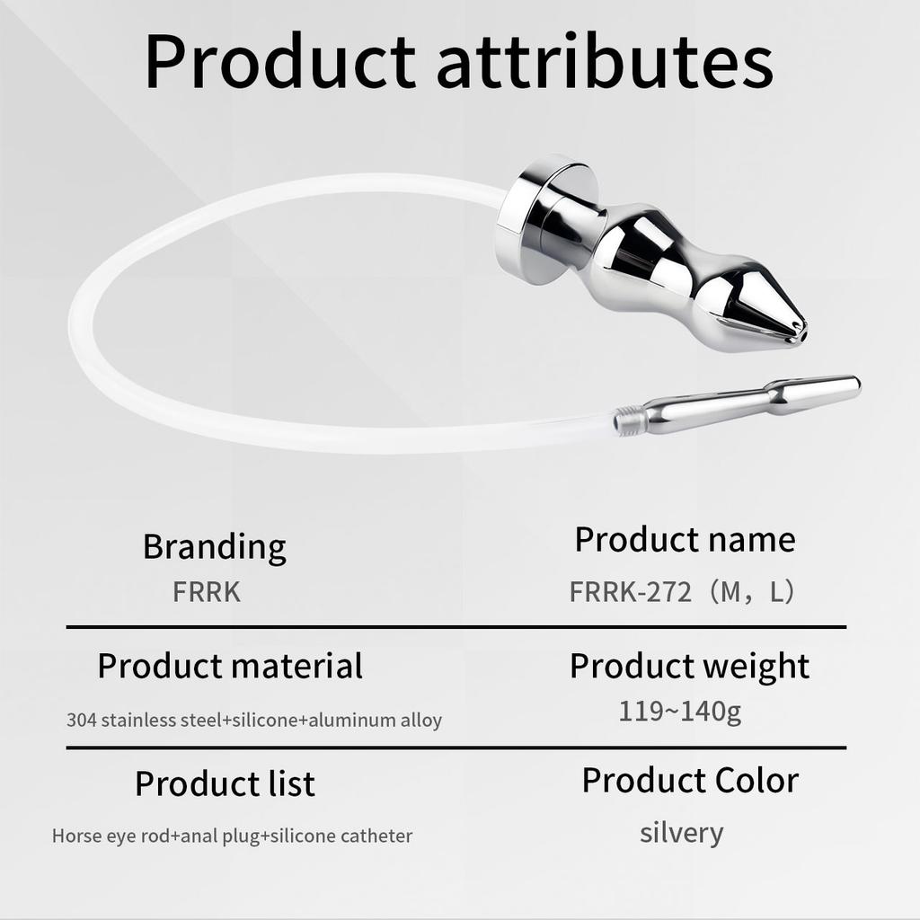 Male Stainless Steel Prostate Massager Sounding Gay Bead-Style Anal Plug with Penis Sound Urethral Anal Insertion Toy