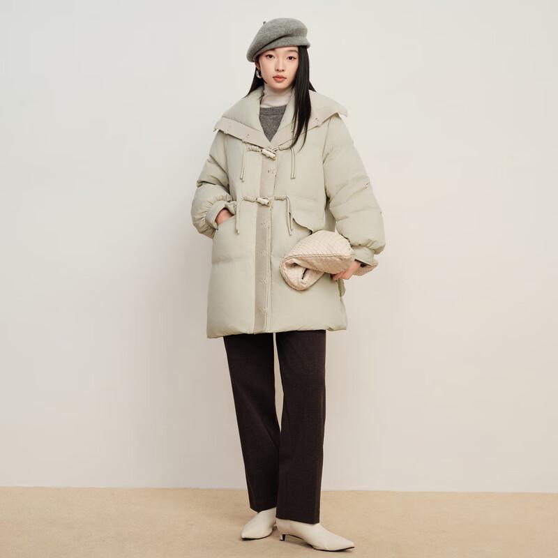 Elva' Island Women's Big Lapel New Chinese Style Short Down Jacket