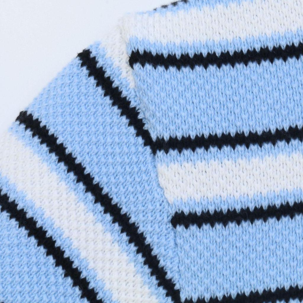 2025 Spring/Summer Women's Casual Color Block Striped Polo Collar Knitted Short Sleeve T-Shirt