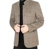 Abrigos de Lana de Otoño e Invierno para Hombre, Hombres de Mediana Edad, Chaquetas de Lana de Cuello Alto Casual de Negocios, Abrigos Largos de Lana para Hombre