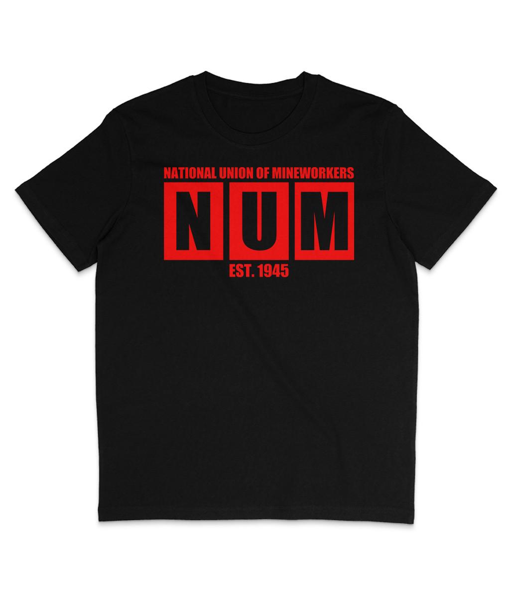 NUM - National Union Of Mineworkers - Organic T-Shirt Mens Womens Tees Top - Miners Strike 4XL