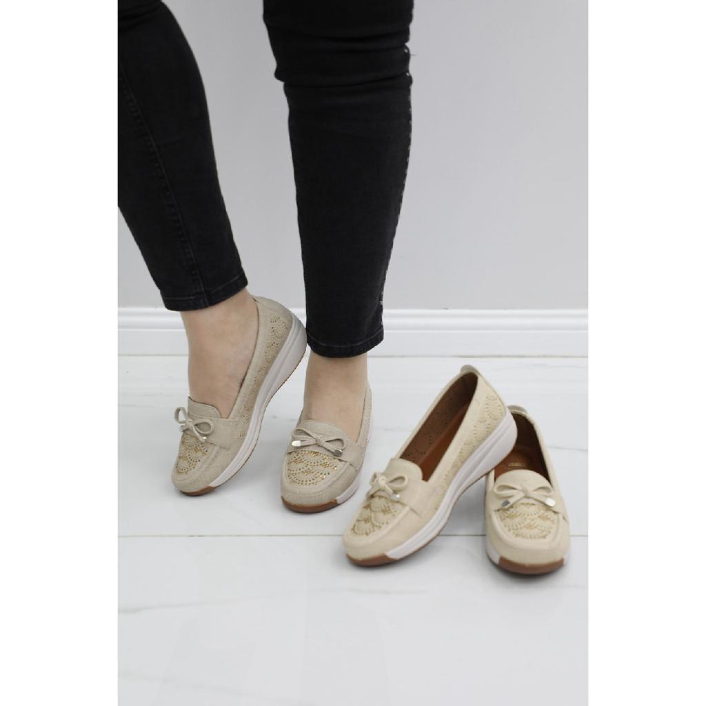Wanetti Woman Mother 4 Point Orthopedic Anti-Sweat Anatomic Base Stone Shoes Flat Shoes